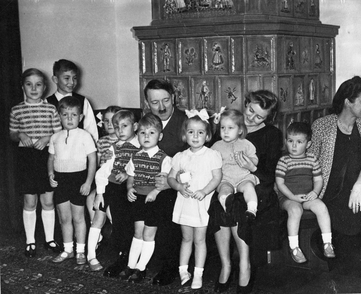 Hitler Archive | Adolf Hitler and Eva Braun with the Speer and Bormann  children, from Eva Braun's albums